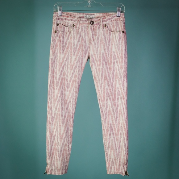 Free People Pants - Free People Size 26 Red White Skinny Pants